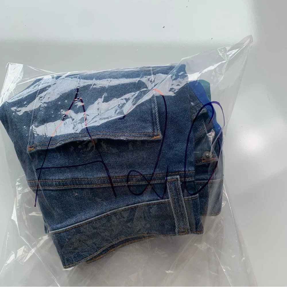 Hudson Sade Cut Off Jean Shorts 25 Blue Striped - Picture 11 of 11